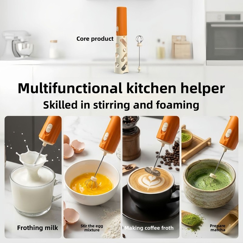Electric Milk Frother Handheld - Pengaduk Susu Elektrik Baru 2026, Pengocok